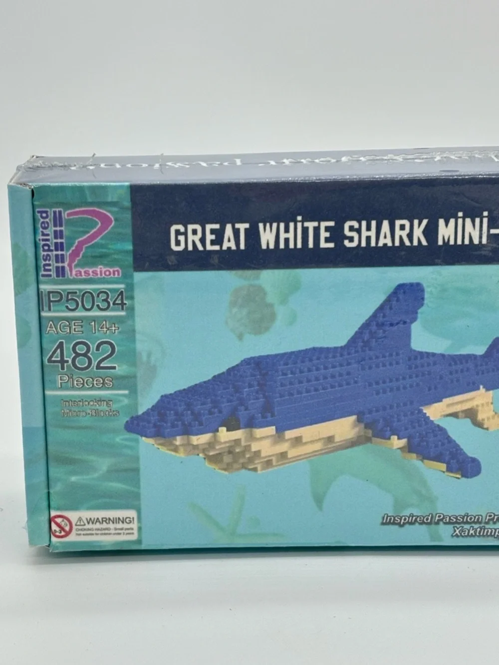 Great White Shark Mini Morph Building Blocks Set 482 Pieces Micro Blocks Toy Kit